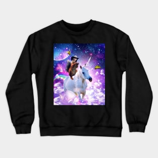 Cowboy Squirrel Riding Unicorn Crewneck Sweatshirt